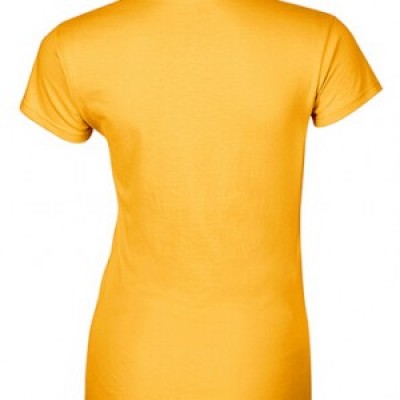 SKT049 golden 024 short sleeved women' s round neck collar t-shirt 76000L good breathable tee shirt tshirts supplier Hong Kong tailor made price side view